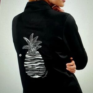 ****HOST PICK***Tommy Bahama Martinique, pineapple, full zip jacket size